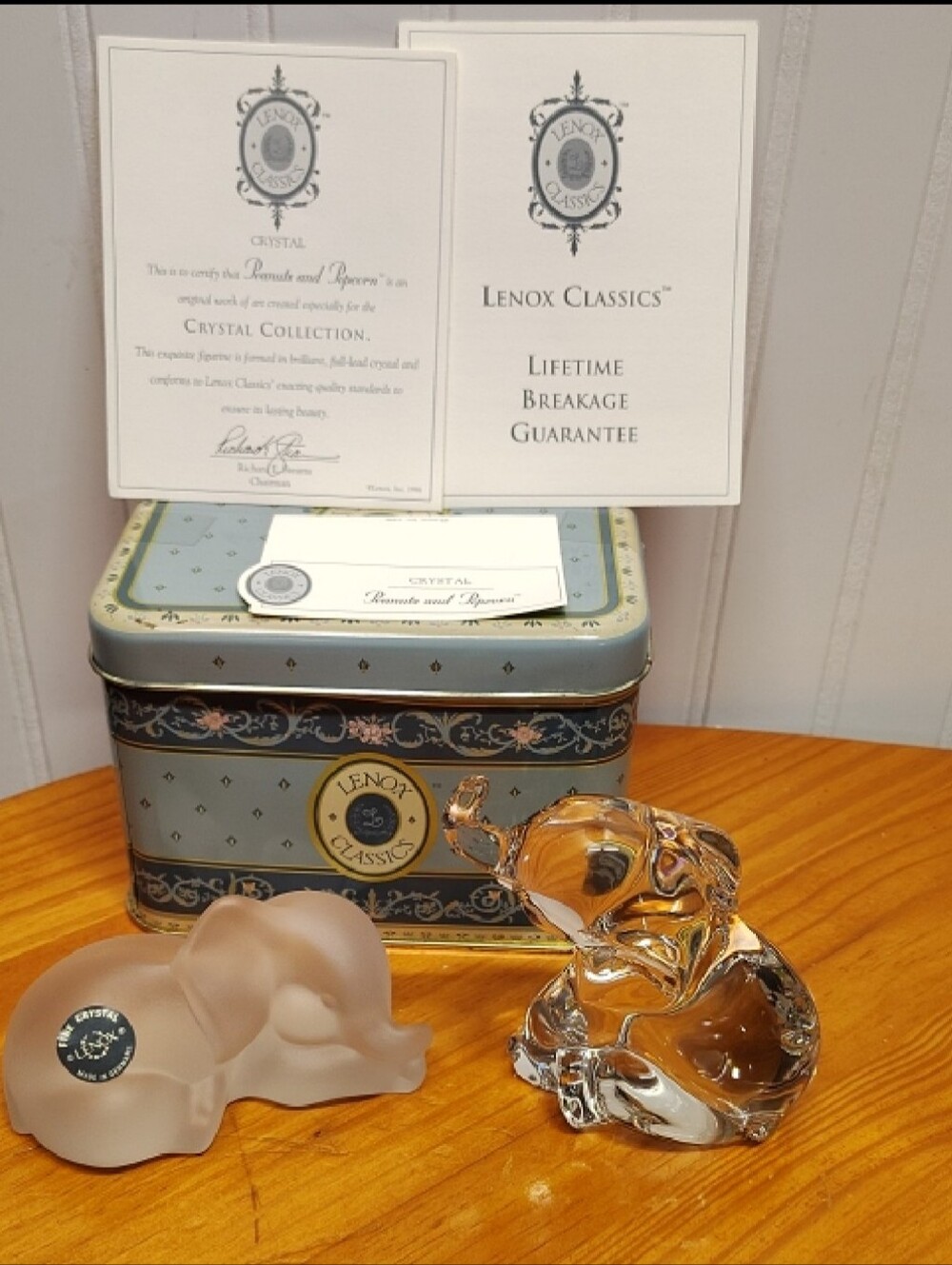 Crystal Figurines 'Peanuts & Popcorn' by LENOX